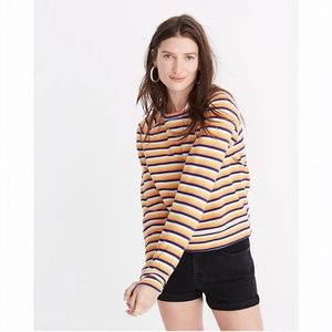 Madewell Shrunken Sweatshirt Broadway Stripe | XS